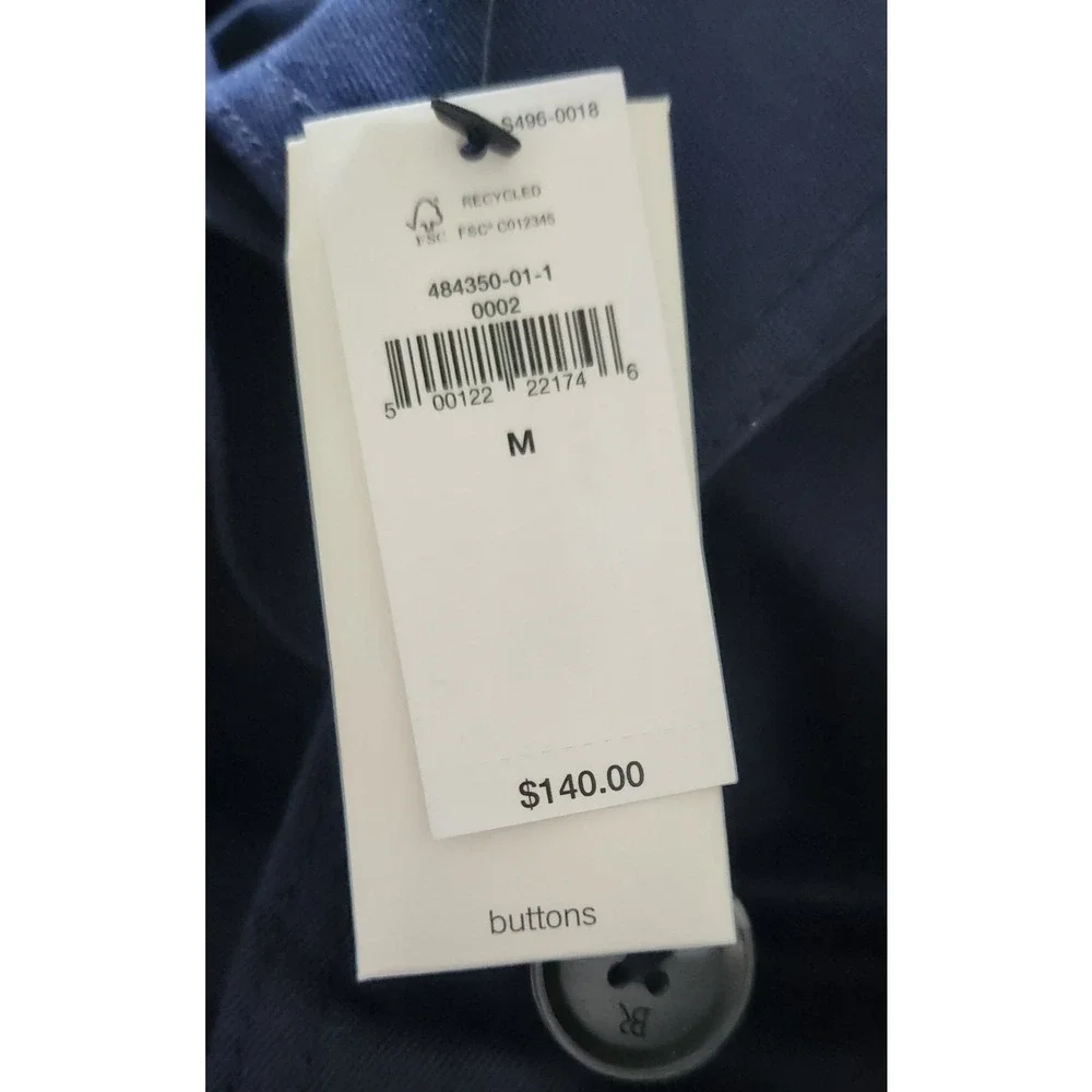 Banana‎ Republic Womens Navy Cotton Moto Jacket Size Medium MSRP$140